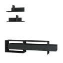 Moderne TV-meubel Gara 180 cm met deuren en 2 wandplanken Korting