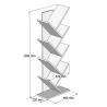 Moderne staande boekenkast h128cm met 7 schuine planken Hitty Model
