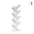 Moderne staande boekenkast h128cm met 7 schuine planken Hitty Aanbieding