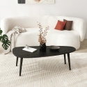 Moderne asymmetrische ovale salontafel van hout 115x50cm Sweet Aanbod