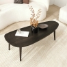 Moderne asymmetrische ovale salontafel van hout 115x50cm Sweet Verkoop