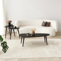 Moderne asymmetrische ovale salontafel van hout 115x50cm Sweet Catalogus