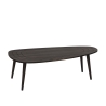 Moderne asymmetrische ovale salontafel van hout 115x50cm Sweet Karakteristieken