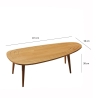 Moderne asymmetrische ovale salontafel van hout 115x50cm Sweet 