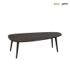 Moderne asymmetrische ovale salontafel van hout 115x50cm Sweet Aanbieding