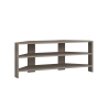 Hoekige mobiele tv-standaard met 3 planken 110x36cm Thales Aanbod