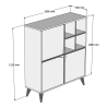 Multifunctioneel dressoir voor woonkamer en hal met deuren 100x115x30cm Pulse Karakteristieken