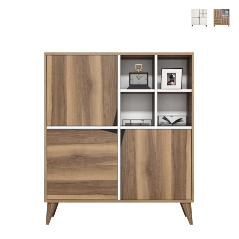Multifunctioneel dressoir voor woonkamer en hal met deuren 100x115x30cm Pulse Aanbieding