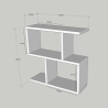 Bijzettafel boekenkast voor bank met planken 60x20cm Life 