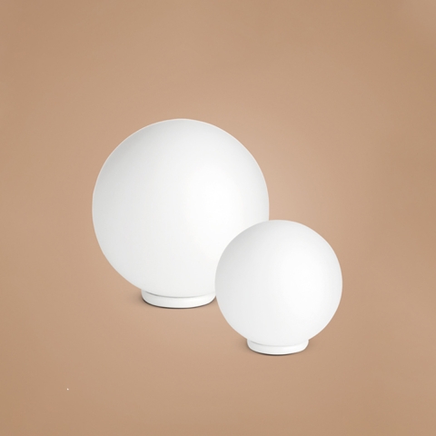 Witte ronde glazen tafellamp Ø20cm Area S Aanbieding