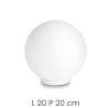 Witte ronde glazen tafellamp Ø20cm Area S Korting