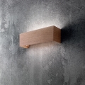 Moderne rechthoekige LED wandlamp in hout Badia-P Aanbieding
