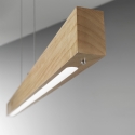 LED hanglamp Badia-S in licht hout en metaal Korting