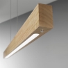 LED hanglamp Badia-S in licht hout en metaal Korting