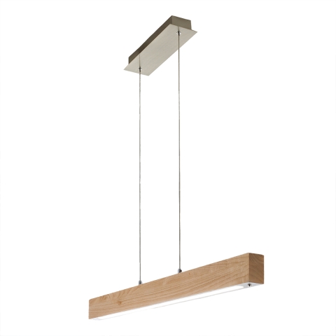 LED hanglamp Badia-S in licht hout en metaal Aanbieding