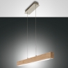 LED hanglamp Badia-S in licht hout en metaal Aanbod