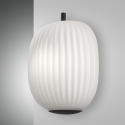 Klassieke wandlamp van glas en zwart metaal Domizia-P Aanbod