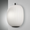 Klassieke wandlamp van glas en zwart metaal Domizia-P Aanbod
