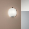 Klassieke wandlamp van glas en zwart metaal Domizia-P Verkoop