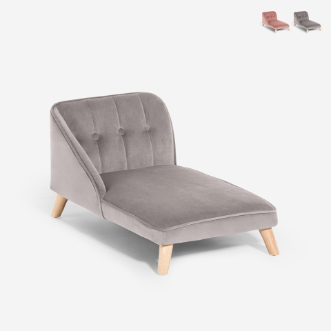 Chaise longue bank voor honden en katten in fluweel Serin Aanbieding