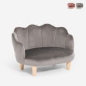 Schelpvormige fluwelen fauteuil en bank voor honden en katten Pally Aanbod