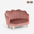 Schelpvormige fluwelen fauteuil en bank voor honden en katten Pally Aanbieding
