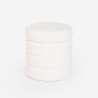 Design poef met opbergruimte in bouclé stof Mugi Kortingen