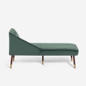 Vintage klassieke fluwelen chaise longue Agos Voorraad