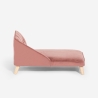 Chaise longue bank voor honden en katten in fluweel Serin Afmetingen