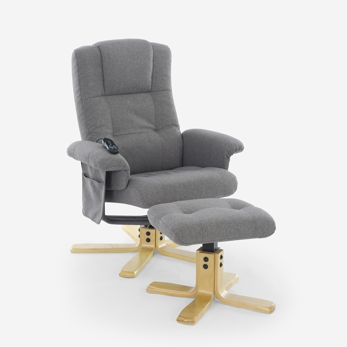 Ergonomische relaxfauteuil met massagesysteem, verwarming en voetsteun Nairo Aanbieding Ergonomische relaxfauteuil met massagesysteem, verwarming en voetsteun Nairo Aanbieding