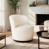 Moderne draaibare loungestoel in bouclé stof Yammy Aanbod