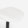 Fauteuil met voetenbank in witte bouclé stof Shiro Catalogus