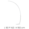 Arco vloerlamp met LED in metaal H160cm Keep Catalogus