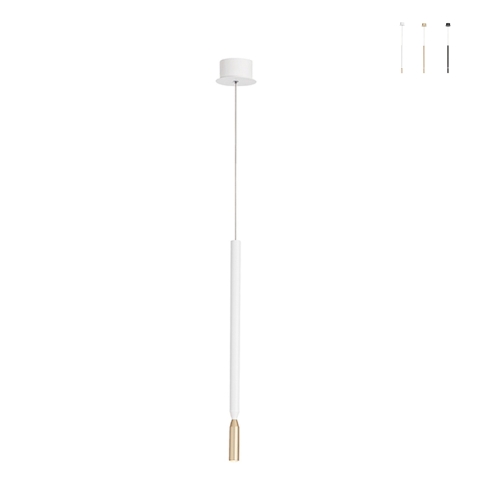 Hanglamp met LED van gelakt metaal Tubic Aanbieding