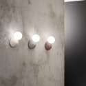 Betonnen wandlamp met glazen bol H20cm Rock Korting