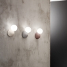 Betonnen wandlamp met glazen bol H20cm Rock Korting