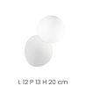 Betonnen wandlamp met glazen bol H20cm Rock Kortingen