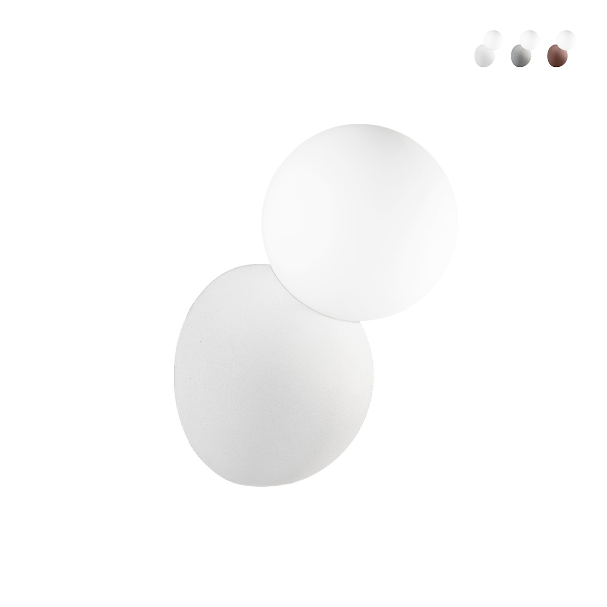 Betonnen wandlamp met glazen bol H20cm Rock Aanbod