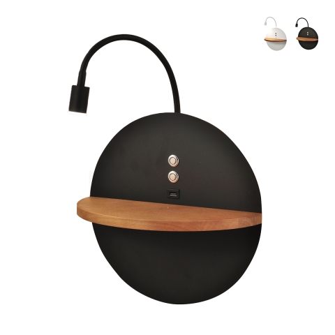 Moderne LED-wandlamp met USB-oplader voor slaapkamer Dual Aanbieding