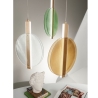 Hanglamp met 3 lampen in glas en meerkleurig metaal Juis XL Aanbod