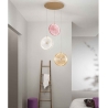 Hanglamp met 3 lichtpunten van glas en meerkleurig metaal Jokey XL Verkoop