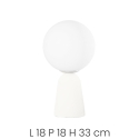 Moderne betonnen tafellamp met ronde lampenkap H33cm Rock Table Kortingen