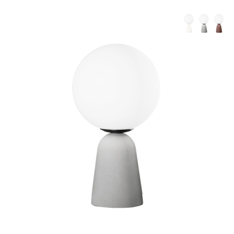 Moderne betonnen tafellamp met ronde lampenkap H33cm Rock Table Aanbieding