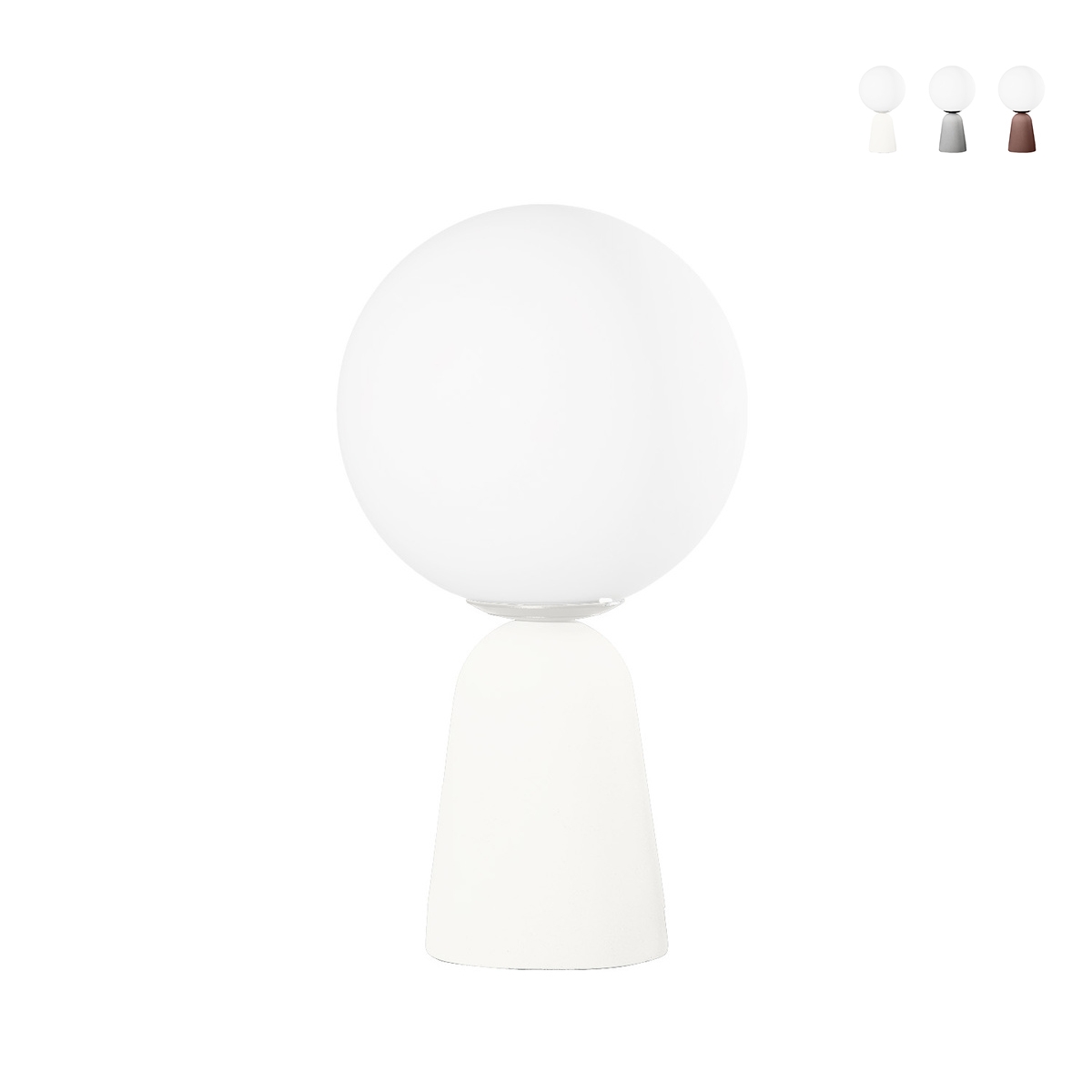Moderne betonnen tafellamp met ronde lampenkap H33cm Rock Table Aanbod