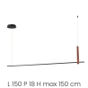 LED Hanglamp 150cm Zwart Metaal Regoli L Korting