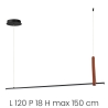 LED hanglamp 120cm zwart metaal Regoli S Korting