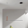 LED hanglamp 120cm zwart metaal Regoli S Verkoop