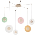 Hanglamp met 3 LED-lichten van glas en meerkleurig metaal Candy Spider Aanbieding