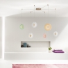 Hanglamp met 3 LED-lichten van glas en meerkleurig metaal Candy Spider Verkoop