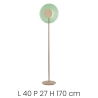 LED Vloerlamp H170cm van metaal en glas Jokey PT Karakteristieken